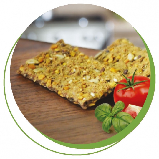 Crackers al sapore di pizza - scatola 4 porzioni