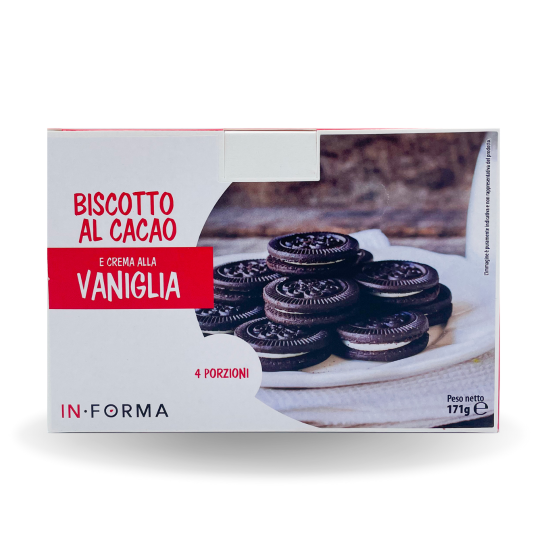 Biscotti al cacao e crema alla vaniglia