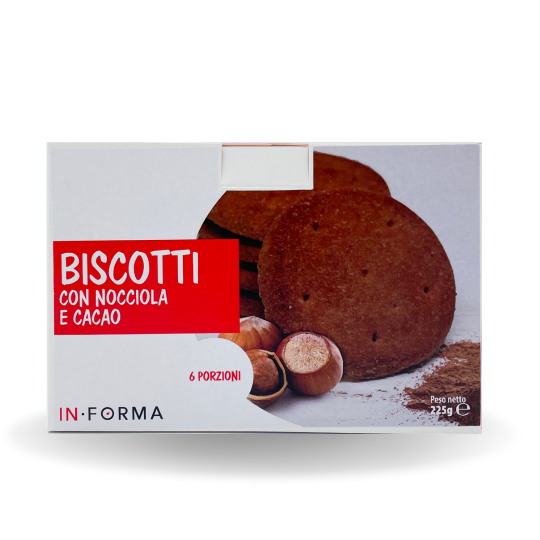Biscotti con nocciola e cacao scatola 6 porzioni