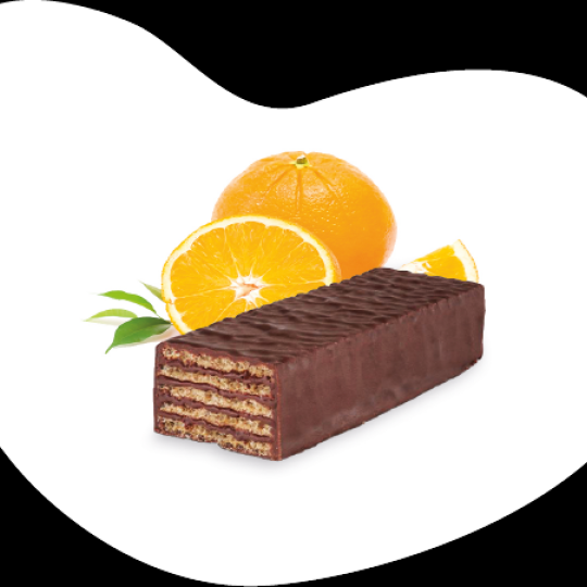 Cialde al cioccolato e arancia
