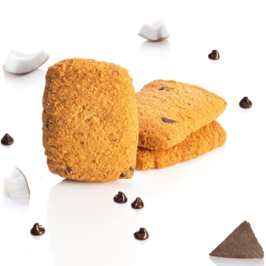 Biscotti al cocco con gocce di cioccolato - 4 porzioni