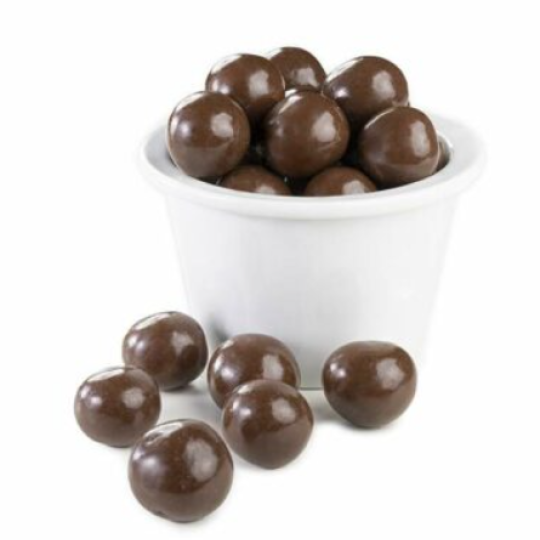 Palline di soia ricoperte di cioccolato al latte