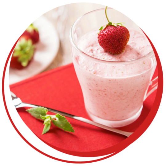 Dessert al sapore di fragola - scatola 5 porzioni