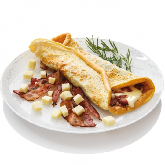 Buste crèpe bacon e formaggio